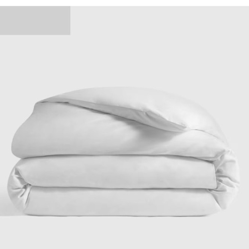 Quince Full Queen Size Classic Organic Percale Duvet Cover White NO INSERT